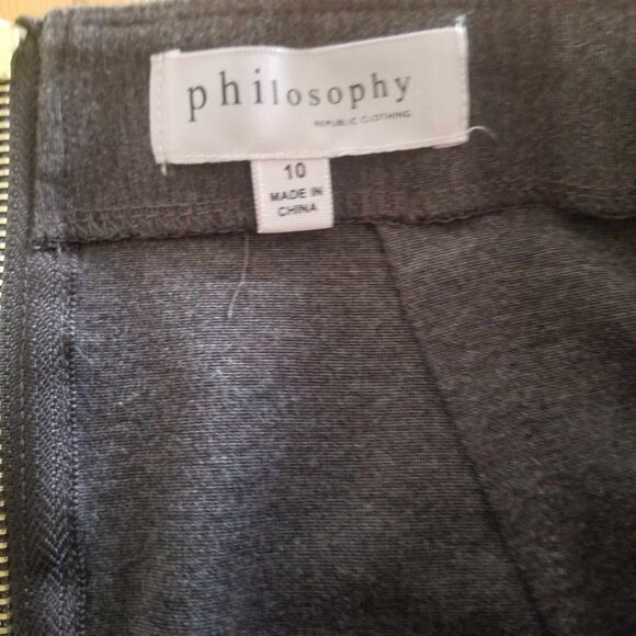 Womens Brown Philosophy Pencil Skirt with Gold Hardware Sz 10 - Picture 2 of 8